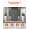 Beige PP Tall Planters Set of 2 with Gold Rim, Drainage Tray and Weather-Resistant Design
